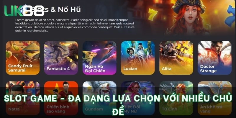 Trang chủ 14 Slot game - Đa dạng lựa chọn với nhiều chủ đề